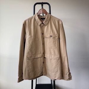 Ted Baker London Beige Cotton-Linen Chore Jacket (Size 4 / M)